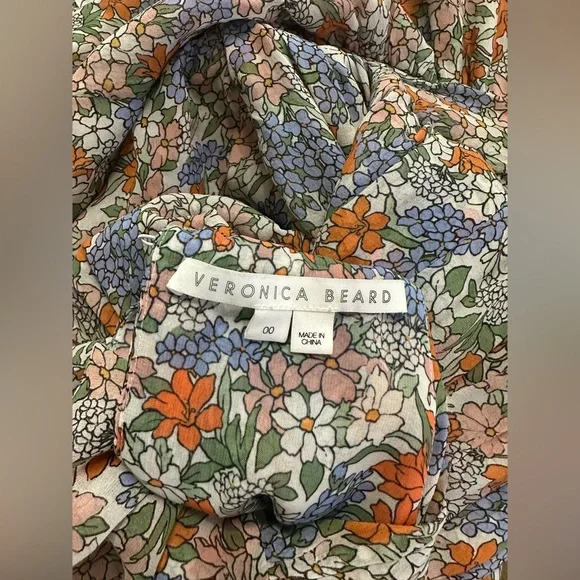 Veronica Beard Floral Silk Chiffon Sleeveless Maxi Dress. Like New. Size:00 - Picture 13 of 15